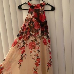 Floral mock neck minidress